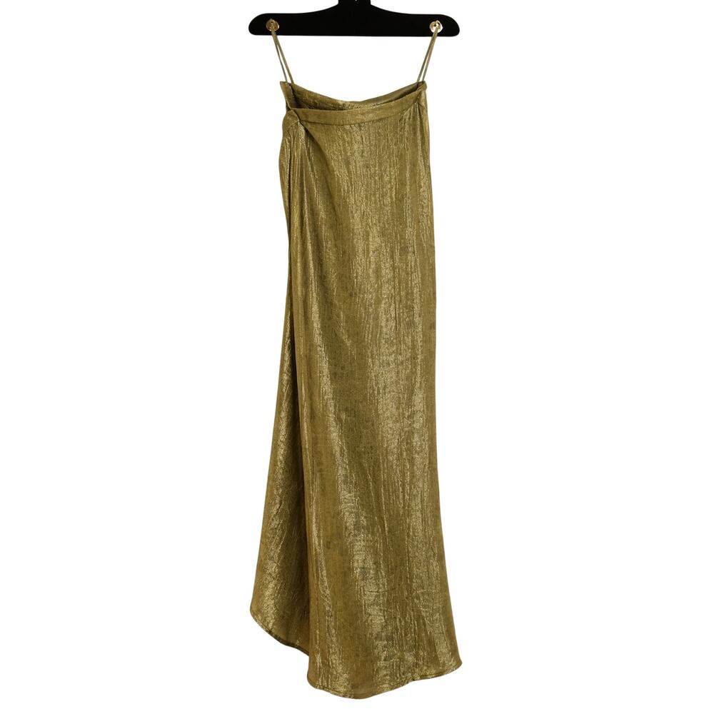Vintage Saint Laurent Rive Gauche Green Shimmery Skirt